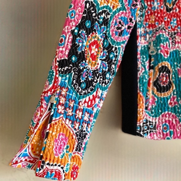 MARKER Colorful Floral Stretchy Full Zip Outdoor Winter Ski Snow Jacket Size 12 - Picture 12 of 14